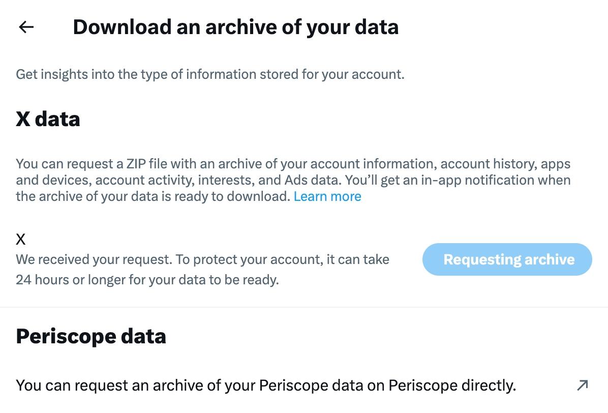download twitter archive data