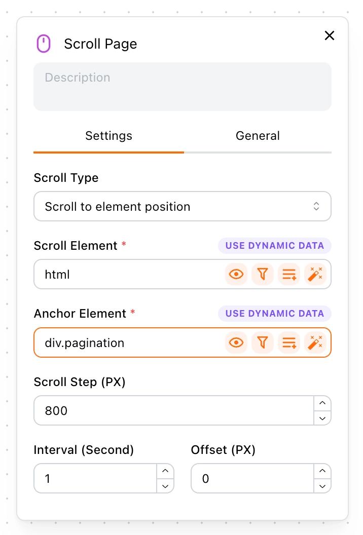 scroll to element position